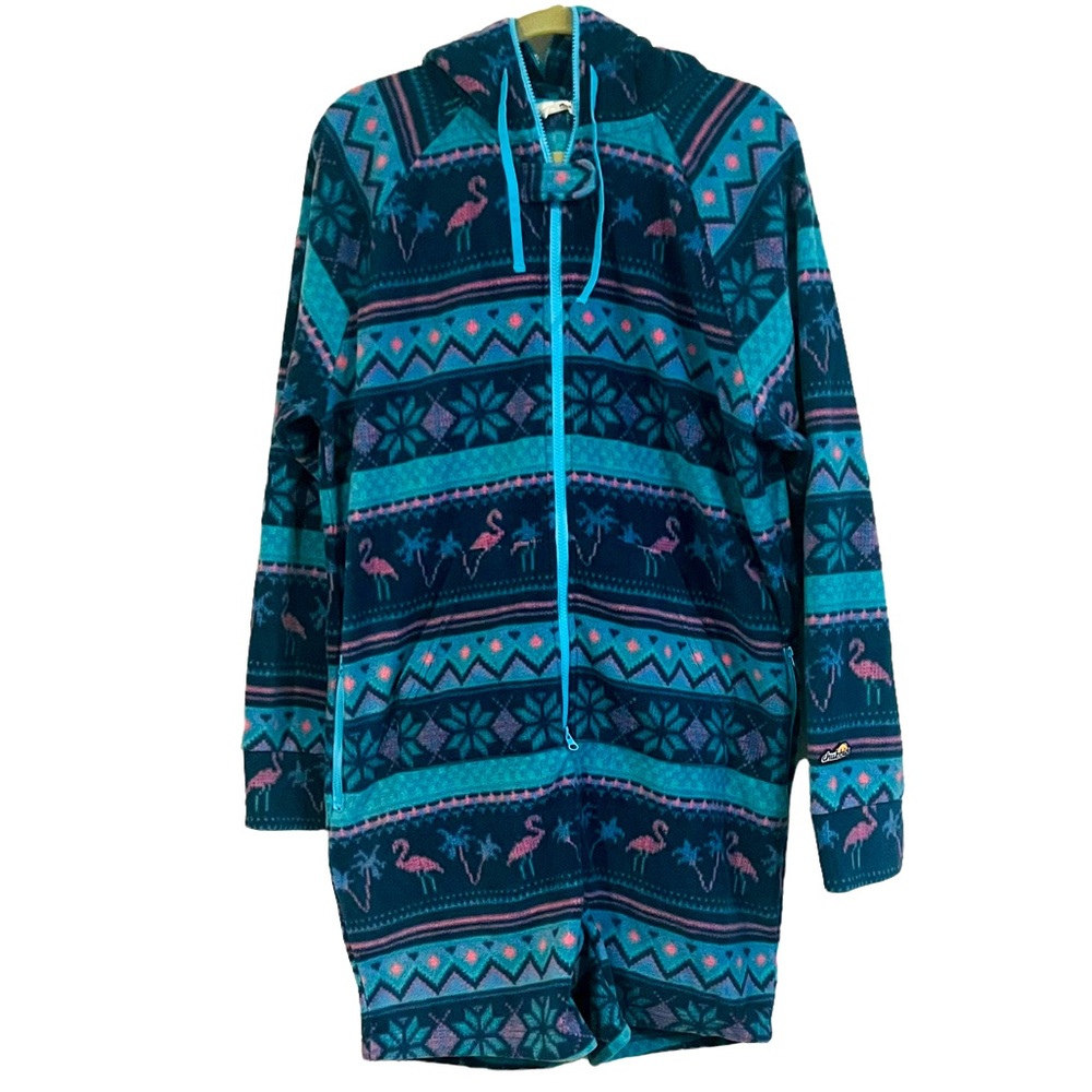 Chubbies Loungewear Fairisle Flamingo 5” Onesie